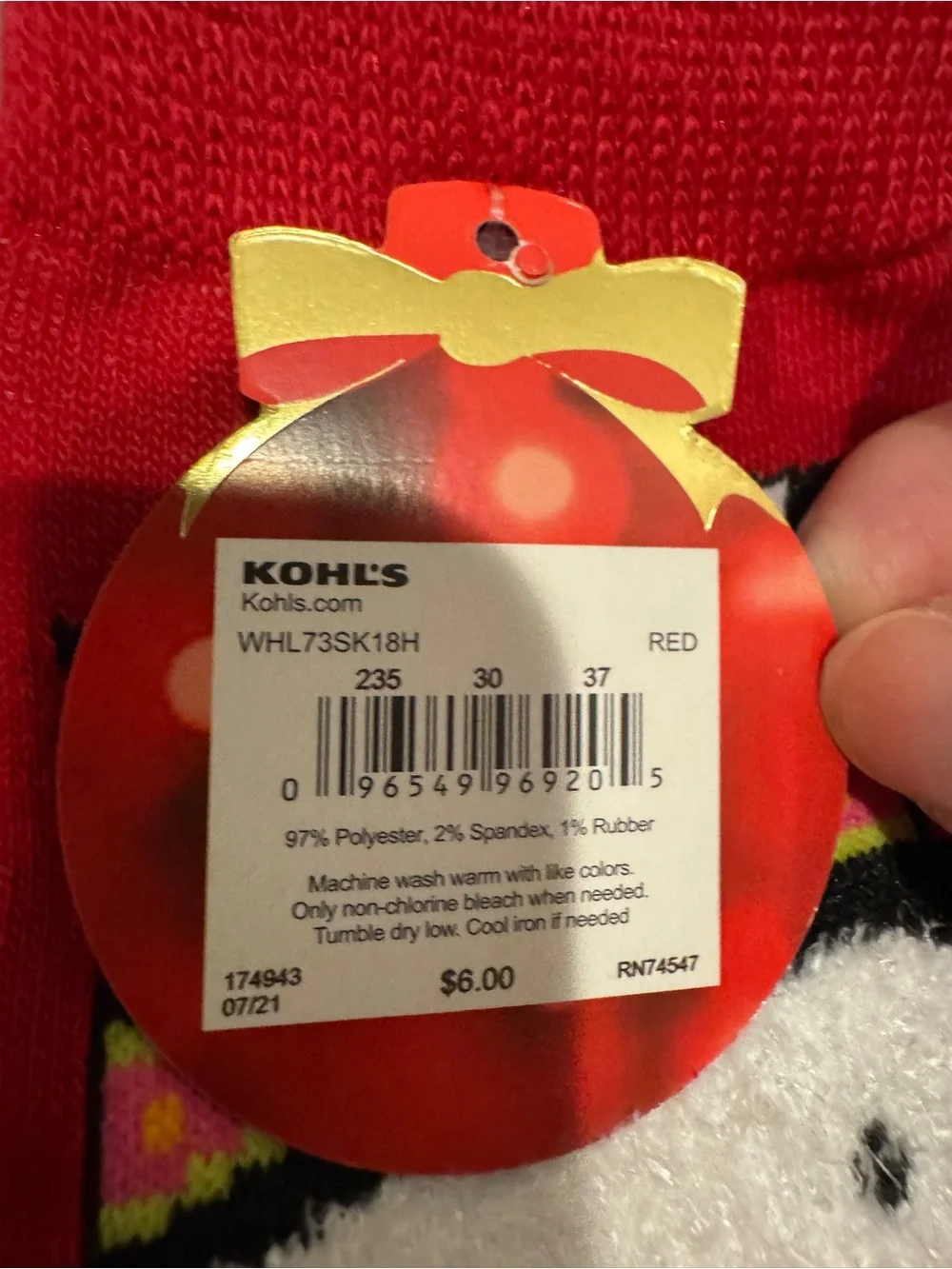 ⛄️ Snowman Women’s Socks New With Tags Size 9-11 - Red, White, Pink, & Green